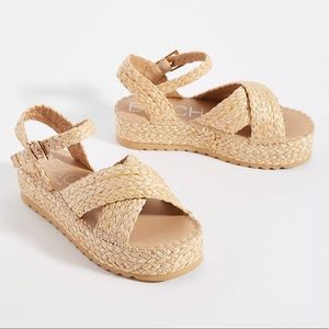 Beach By Matisse Raffia Platform Sandals Size 8